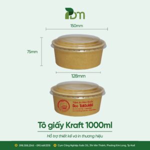 Tô Tròn Kraft Nâu 1000ml
